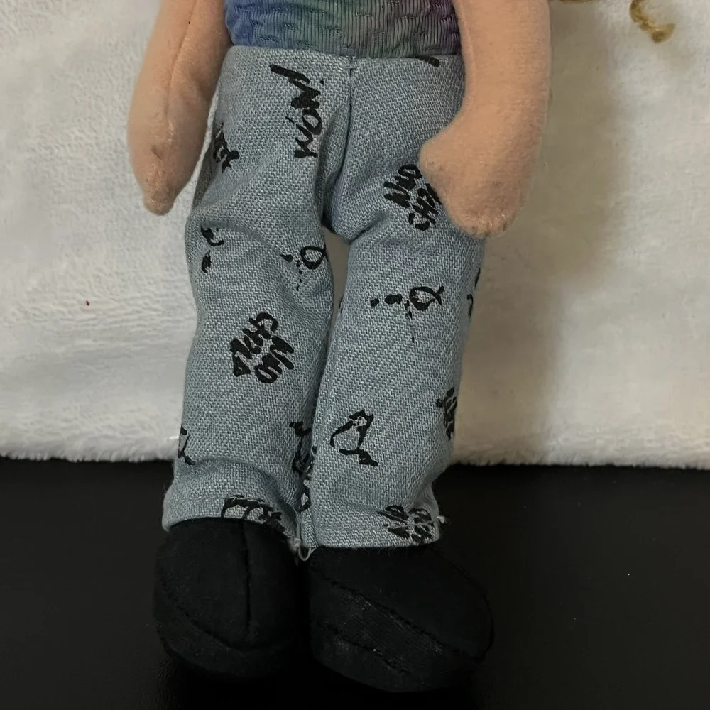 Ty Teanie Beanie Boppers Paula Plappertasche Plush Doll Blue Pants 2002